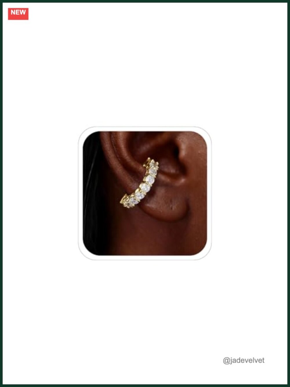Clip-On Ear Cuffs Cubic Zirconia Sparkling Cartilage Earrings